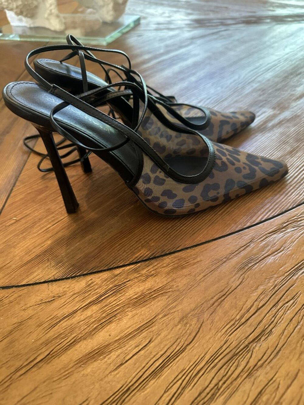Leopard and black heels